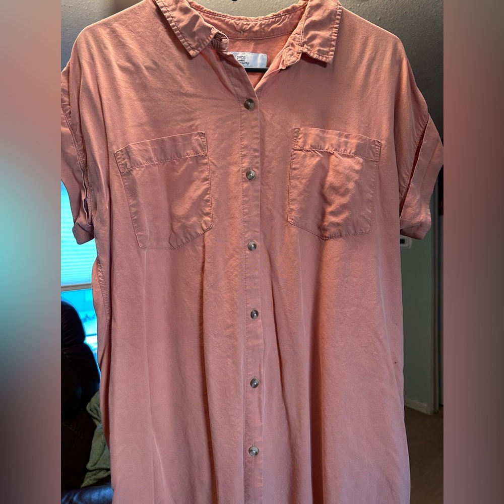 Thread & Supply Casual Pink Button-Down Shirt